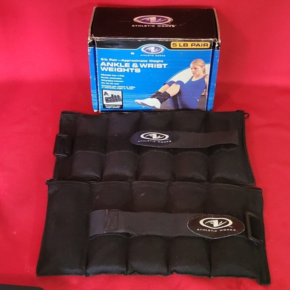 Athletic Works Ankle & Wrist Weights 5 LB Pair Set in Original Box - Picture 6 of 9